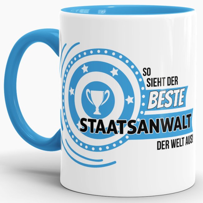 Hochwertiger Kaffeebecher mit Spruch als Geschenk für den Besten seines Berufes. So sieht der beste Staatsanwalt aus. Unsere Berufe-Tassen mit...