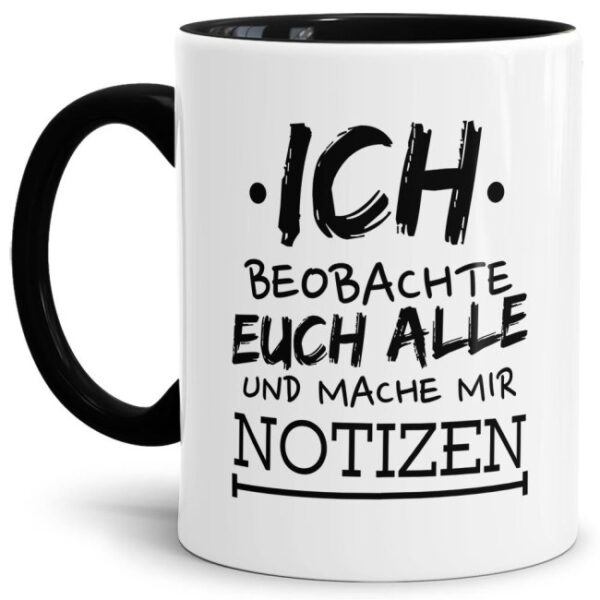 Das Leben manchmal nicht so ernst nehmen können Sie mit unserer verrückten Keramik Tasse mit lustigem Spruch - Ich beobachte euch alle. Eine...