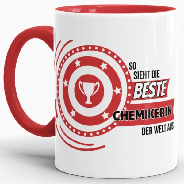 Unsere Berufe-Tassen mit Spruch - So sieht die beste Chemikerin aus - passen in jede Lebenslage und zu jeder Situation. Ob im Büro