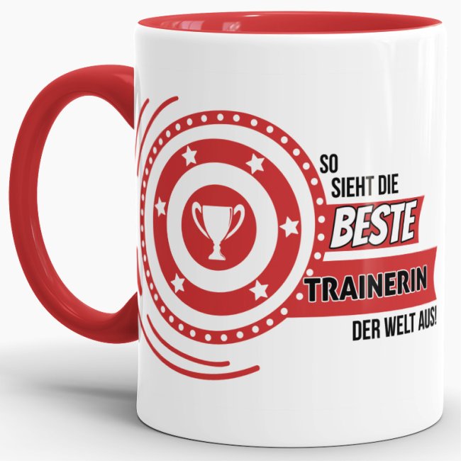 Unsere Berufe-Tassen mit Spruch - So sieht die beste Trainerin aus - passen in jede Lebenslage und zu jeder Situation. Ob im Büro