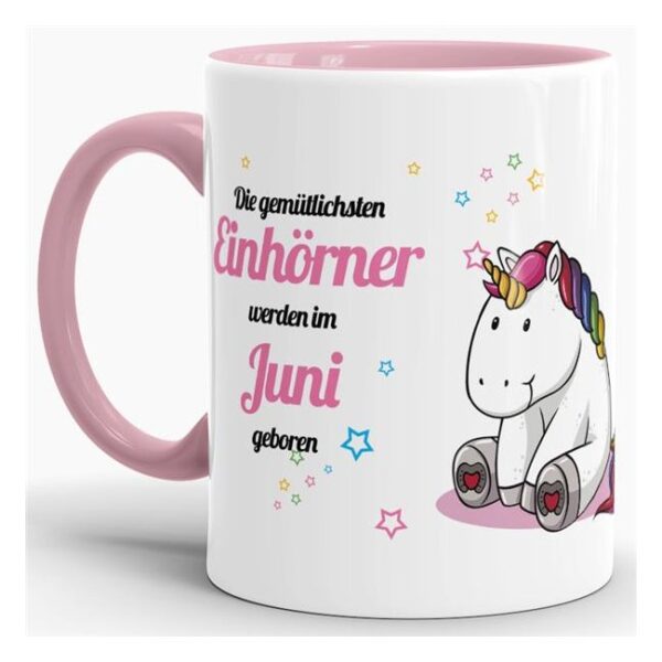 Süße Tasse mit Einhornmotiv für gemütliche Einhörner - die perfekte Geburtstagstasse für alle Einhorn-Fans. Tasse aus hochwertiger Keramik mit...