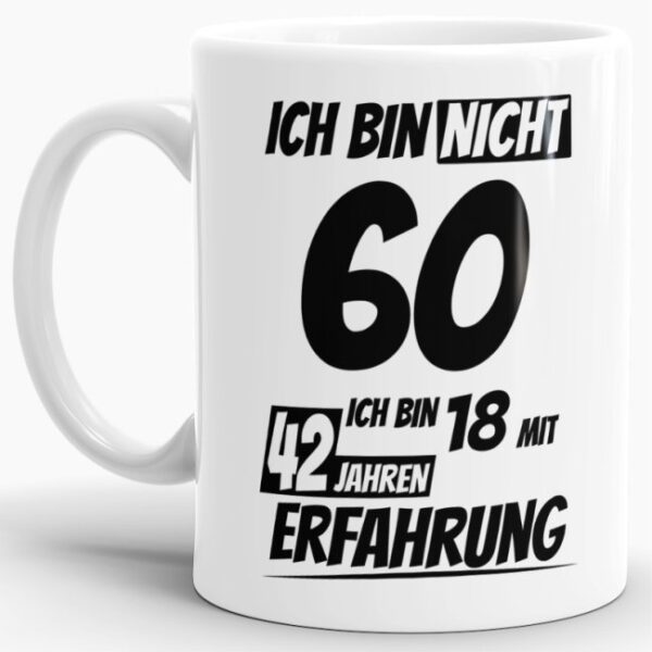 Tasse mit lustigem Geburtstagsspruch als Geschenkidee für Freunde und Familie zum Geburtstag. Lustige Geburtstagstasse aus hochwertiger Keramik und...