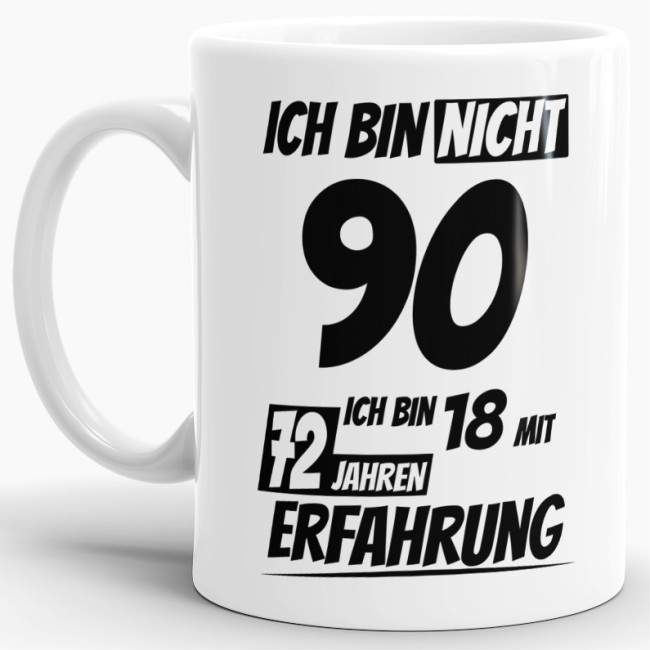 Tasse mit lustigem Geburtstagsspruch als Geschenkidee für Freunde und Familie zum Geburtstag. Lustige Geburtstagstasse aus hochwertiger Keramik und...