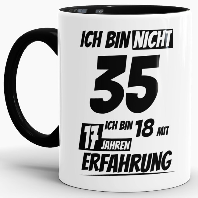 Tasse mit lustigem Geburtstagsspruch als Geschenkidee für Freunde und Familie zum Geburtstag. Lustige Geburtstagstasse aus hochwertiger Keramik und...