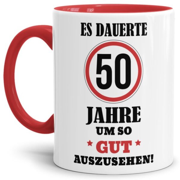 Lustige Tasse als Geburtstagsgeschenk zum 50. Geburtstag aus hochwertiger Keramik. Lustige Geschenkidee zum 50. Geburtstag für Freunde und Familie...