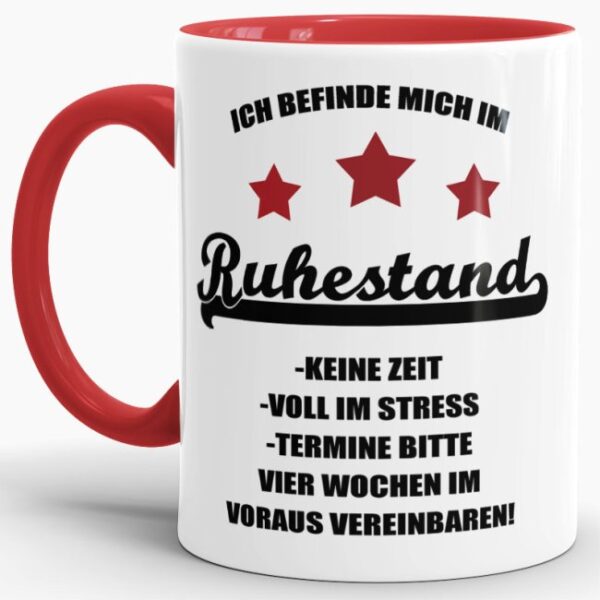 Lustige Tasse für Rentner und Rentnerinnen als Geschenkidee zur Pensionierung - mit dieser witzigen Keramik Tasse macht die Kaffeepause im...