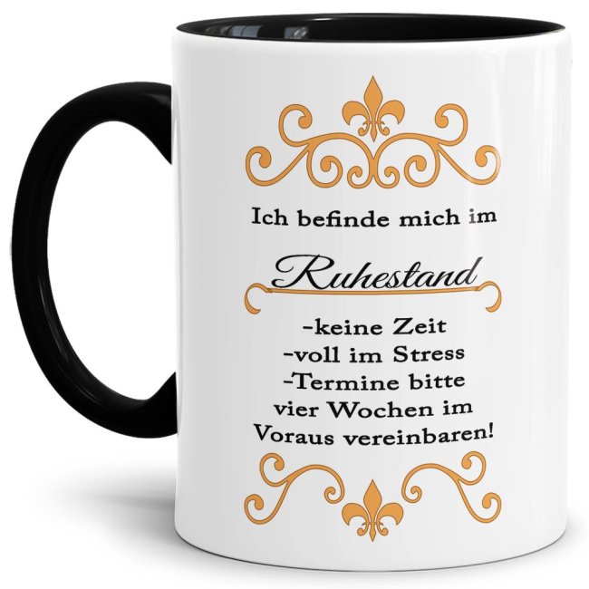 Lustige Tasse für Rentner und Rentnerinnen als Geschenkidee zur Pensionierung - mit dieser witzigen Keramik Tasse macht die Kaffeepause im...