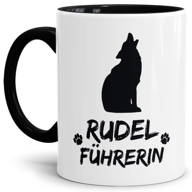 Bedruckter Kaffeebecher mit Spruch - Rudelfühererin. Für das morgendliche Heißgetränke