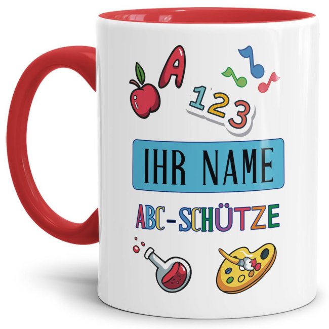 Name für Schulkindernstasse - ABC-Schütze - zum Schulanfang. Die Tasse mit Name für Schulkinder - einfach anpassen - mit dem WunschName für...