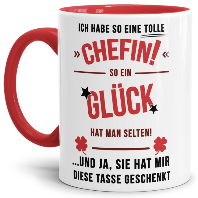 Spruchtasse als Geschenkidee für Mitarbeiter und Mitarbeiterinnen. Eine kleine Aufmerksamkeit von der Chefin zum Geburtstag