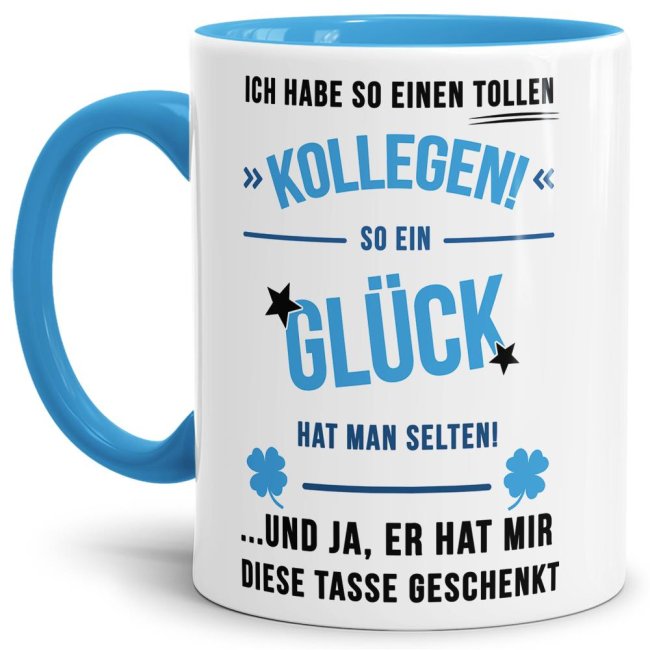 Spruchtasse als Geschenkidee für besten Kollegen und Kolleginnen. Eine kleine Aufmerksamkeit vom Kollegen zum Geburtstag