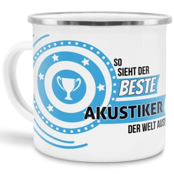 Berufe-Tasse mit lustigem Spruch - So sieht der beste Akustiker aus - ist eine ideale Geschenkidee passend zu jedem Anlass. Unsere Berufe-Tassen...