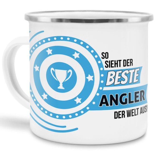 Berufe-Tasse mit lustigem Spruch - So sieht der beste Angler aus - ist eine ideale Geschenkidee passend zu jedem Anlass. Unsere Berufe-Tassen...