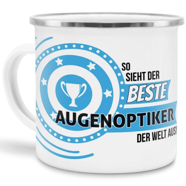 Berufe-Tasse mit lustigem Spruch - So sieht der beste Augenoptiker aus - ist eine ideale Geschenkidee passend zu jedem Anlass. Unsere Berufe-Tassen...