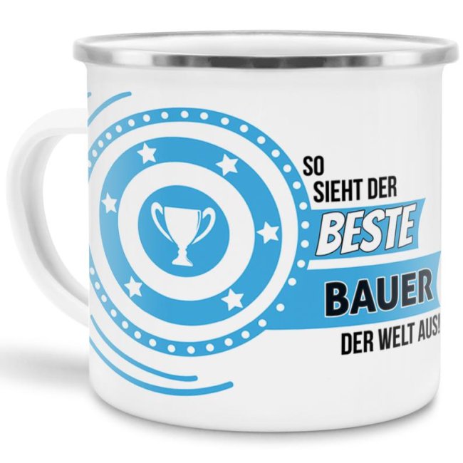 Berufe-Tasse mit lustigem Spruch - So sieht der beste Bauer aus - ist eine ideale Geschenkidee passend zu jedem Anlass. Unsere Berufe-Tassen...