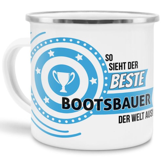 Berufe-Tasse mit lustigem Spruch - So sieht der beste Bootsbauer aus - ist eine ideale Geschenkidee passend zu jedem Anlass. Unsere Berufe-Tassen...