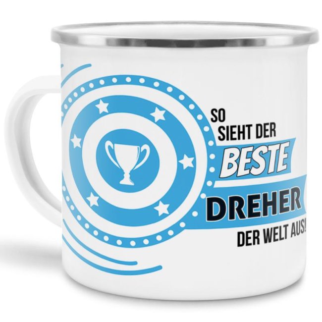 Berufe-Tasse mit lustigem Spruch - So sieht der beste Dreher aus - ist eine ideale Geschenkidee passend zu jedem Anlass. Unsere Berufe-Tassen...