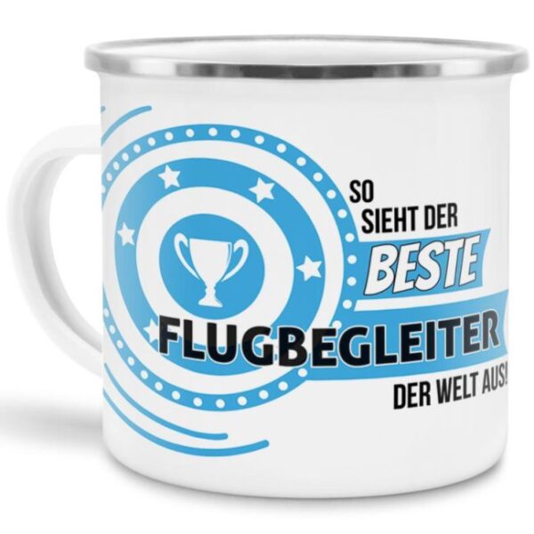 Berufe-Tasse mit lustigem Spruch - So sieht der beste Flugbegleiter aus - ist eine ideale Geschenkidee passend zu jedem Anlass. Unsere...