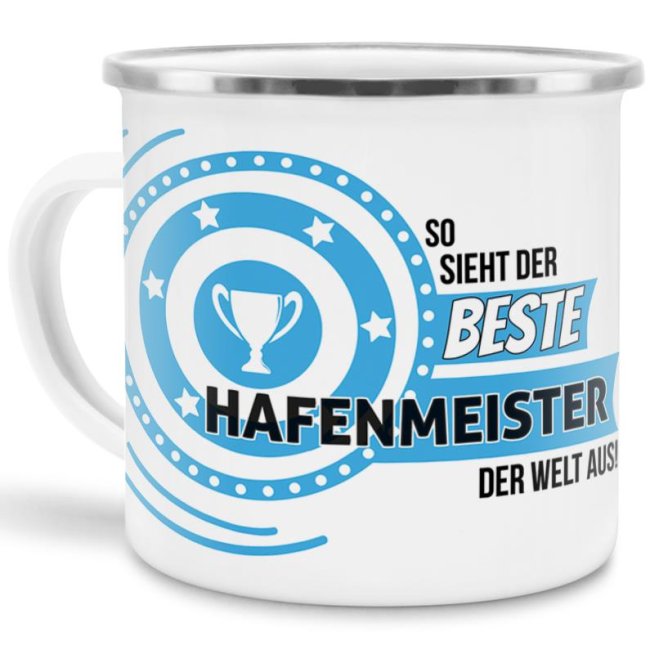 Berufe-Tasse mit lustigem Spruch - So sieht der beste Hafenmeister aus - ist eine ideale Geschenkidee passend zu jedem Anlass. Unsere Berufe-Tassen...