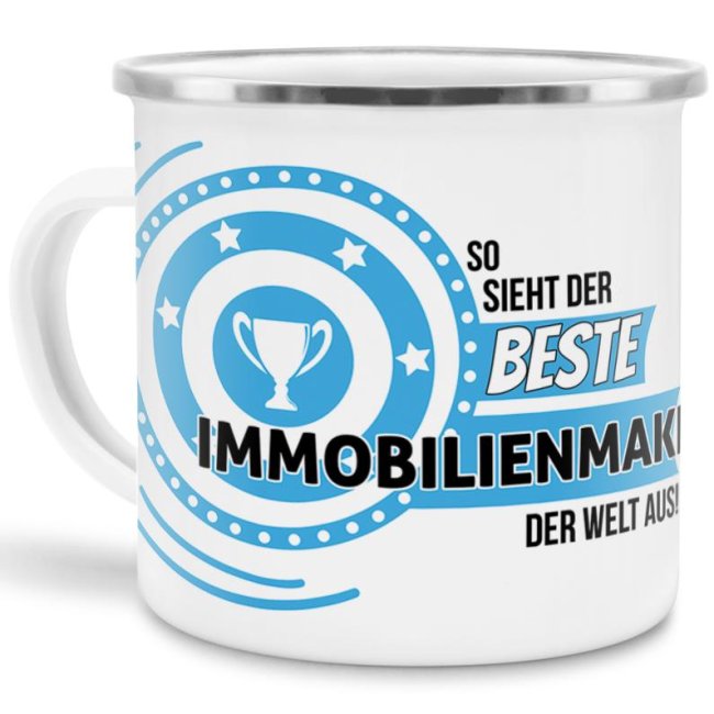 Berufe-Tasse mit lustigem Spruch - So sieht der beste Immobilienmakler aus - ist eine ideale Geschenkidee passend zu jedem Anlass. Unsere...