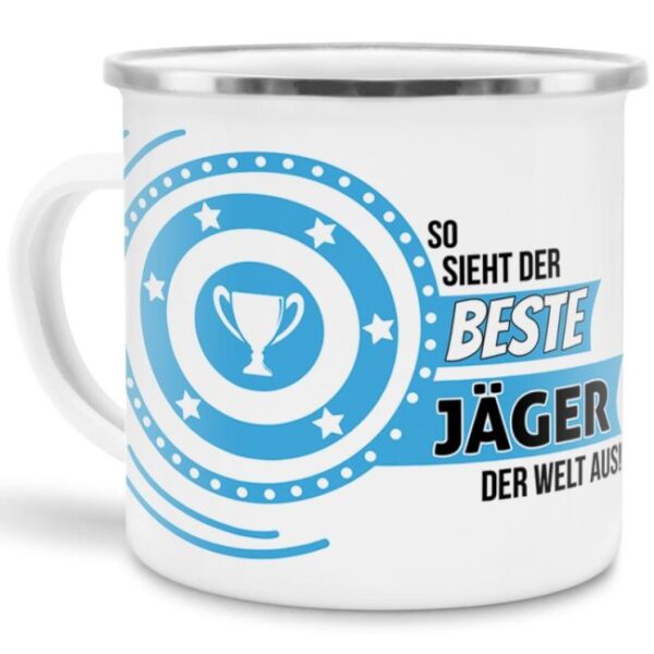 Berufe-Tasse mit lustigem Spruch - So sieht der beste Jäger aus - ist eine ideale Geschenkidee passend zu jedem Anlass. Unsere Berufe-Tassen...