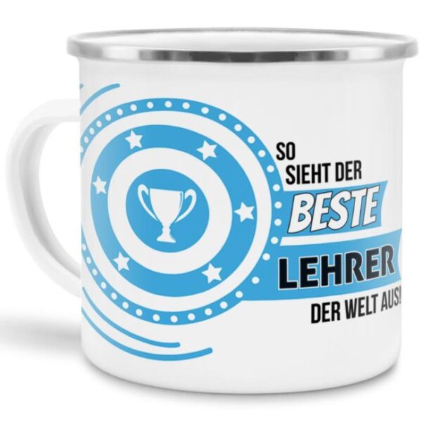 Berufe-Tasse mit lustigem Spruch - So sieht der beste Lehrer aus - ist eine ideale Geschenkidee passend zu jedem Anlass. Unsere Berufe-Tassen...