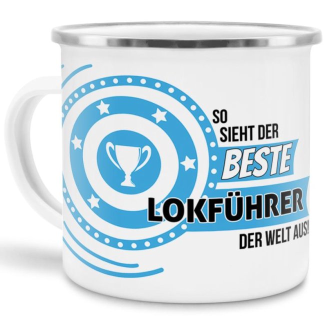 Berufe-Tasse mit lustigem Spruch - So sieht der beste Lokführer aus - ist eine ideale Geschenkidee passend zu jedem Anlass. Unsere Berufe-Tassen...