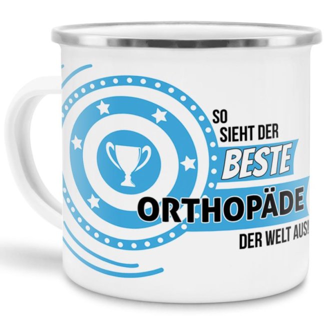 Berufe-Tasse mit lustigem Spruch - So sieht der beste Orthopäde aus - ist eine ideale Geschenkidee passend zu jedem Anlass. Unsere Berufe-Tassen...