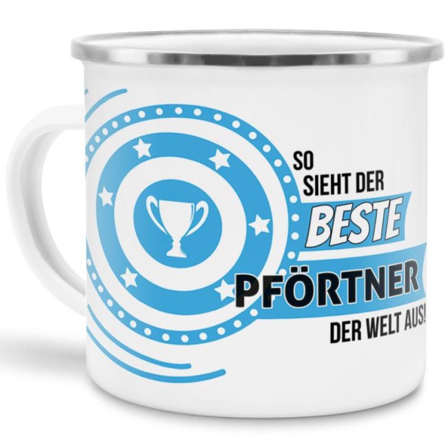 Berufe-Tasse mit lustigem Spruch - So sieht der beste Pförtner aus - ist eine ideale Geschenkidee passend zu jedem Anlass. Unsere Berufe-Tassen...