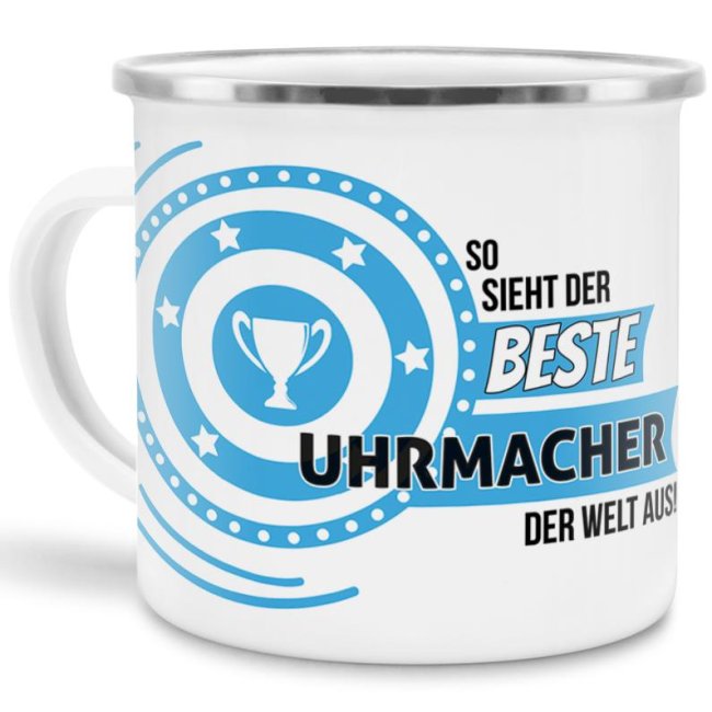 Berufe-Tasse mit lustigem Spruch - So sieht der beste Uhrmacher aus - ist eine ideale Geschenkidee passend zu jedem Anlass. Unsere Berufe-Tassen...