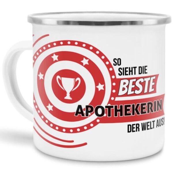 Berufe-Tasse mit lustigem Spruch - So sieht die beste Apothekerin aus - ist eine ideale Geschenkidee passend zu jedem Anlass. Unsere Berufe-Tassen...