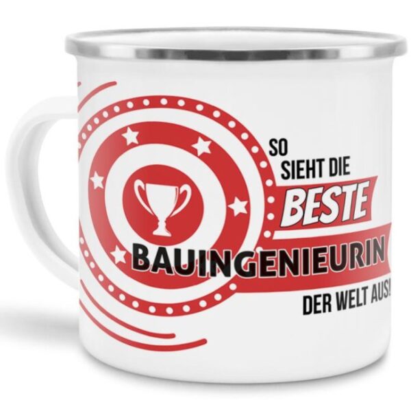 Berufe-Tasse mit lustigem Spruch - So sieht die beste Bauingenieurin aus - ist eine ideale Geschenkidee passend zu jedem Anlass. Unsere...