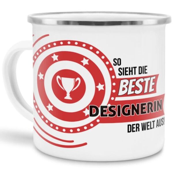 Berufe-Tasse mit lustigem Spruch - So sieht die beste Designerin aus - ist eine ideale Geschenkidee passend zu jedem Anlass. Unsere Berufe-Tassen...