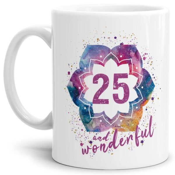 Tasse zum Geburtstag mit süßem Spruch - Wonderful - Persönliche Geburtstagstasse für die beste Freundin