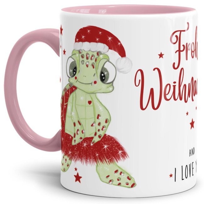 Weihnachtstasse - Frohe Weihnachten und I love you - eine liebe Geschenkidee zur Adventszeit