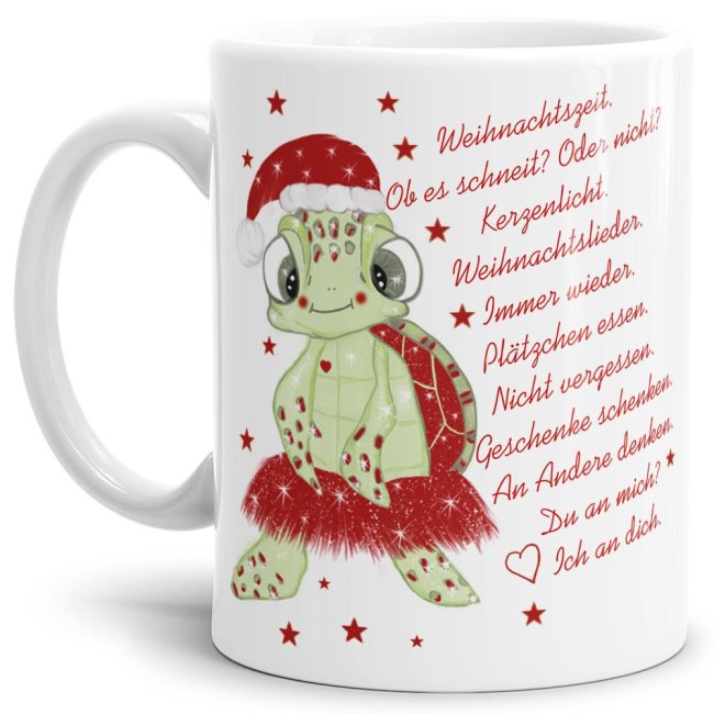 Weihnachtstasse mit witzigem Weihnachtsgedicht - ein lustiges Geschenk für Freunde und Kollegen oder für den Chef in der Adventszeit