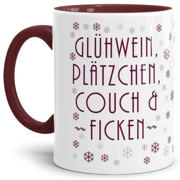 Freche Tasse mit Weihnachtsspruch - Glühwein