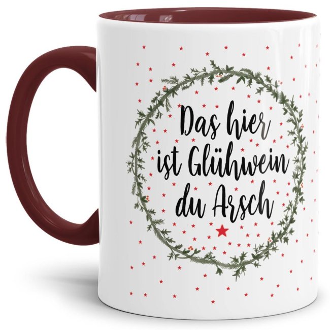 Witzige Glühweintasse mit Spruch - Das hier ist Glühwein