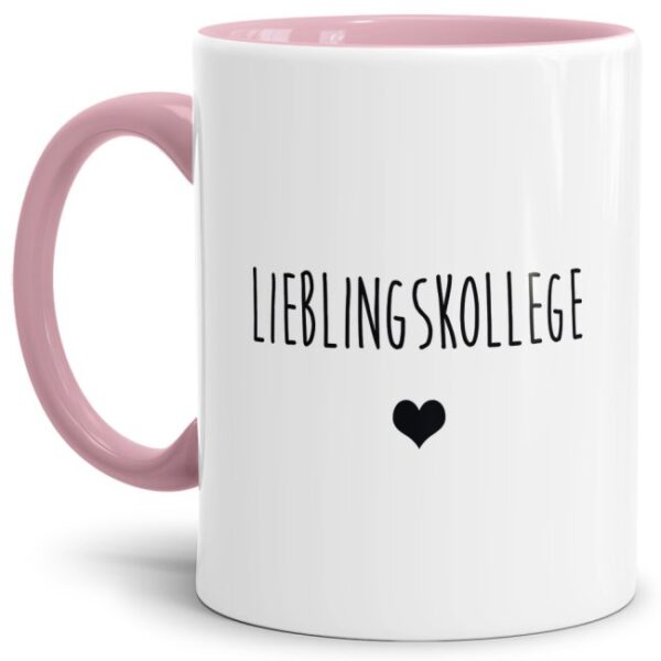 Unsere Tassen mit lustigem Spruch - Lieblingskollege - in Rosa passen in jede Lebenslage und zu jeder Situation. Ob als Bürotasse mit lustigem...