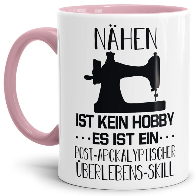 Unsere Tassen mit lustigem Spruch - Nähen ist kein Hobby 2 - in Rosa passen in jede Lebenslage und zu jeder Situation. Ob als Bürotasse mit...