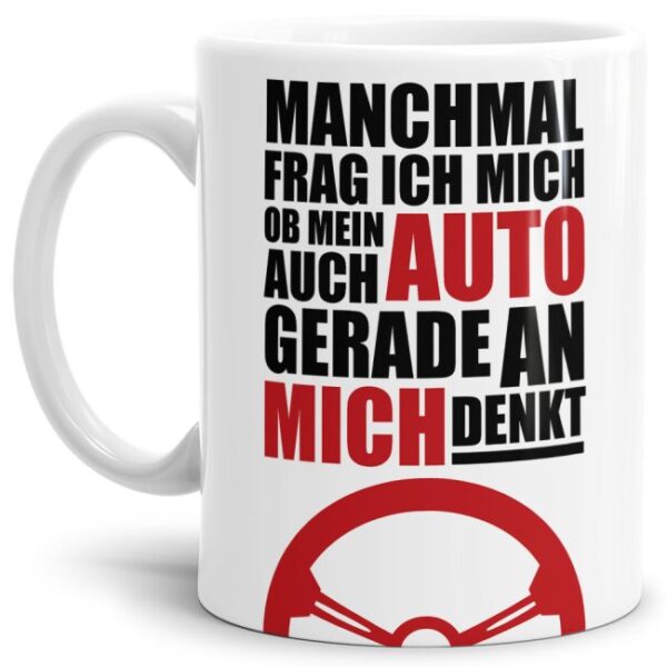 Witzige Tassen mit Autosprüchen sind eine tolle Geschenkidee für leidenschaftliche Autofahrer und Autoliebhaber. Mit dem richtigen Spruch drauf