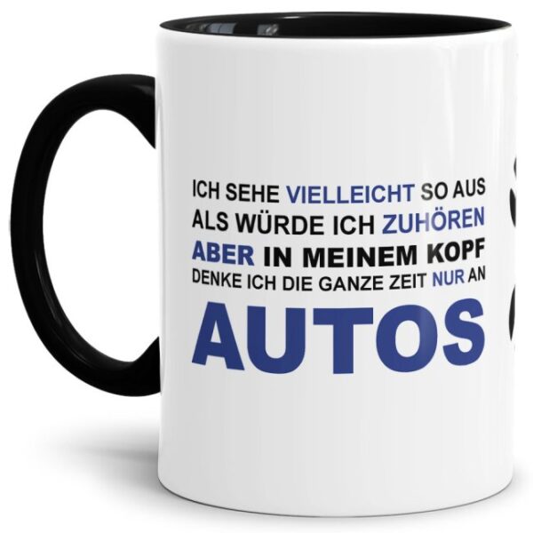 Witzige Tassen mit Autosprüchen sind eine tolle Geschenkidee für leidenschaftliche Autofahrer und Autoliebhaber. Mit dem richtigen Spruch drauf