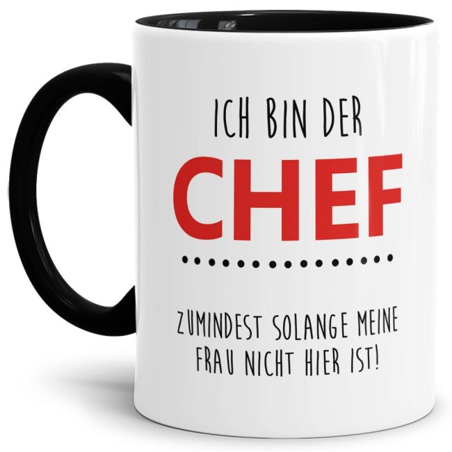 Lustige Tasse für den Chef mit Spruch - Ich bin der Chef