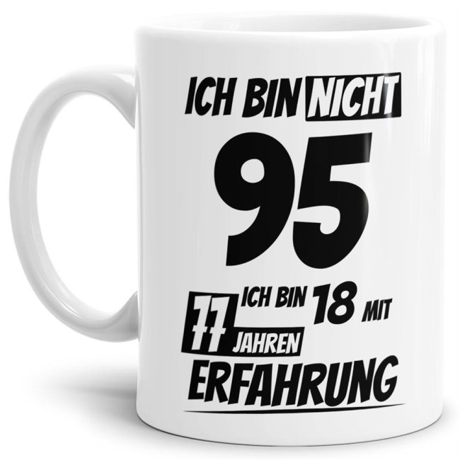 Tasse mit lustigem Geburtstagsspruch als Geschenkidee für Freunde und Familie zum Geburtstag. Lustige Geburtstagstasse aus hochwertiger Keramik und...