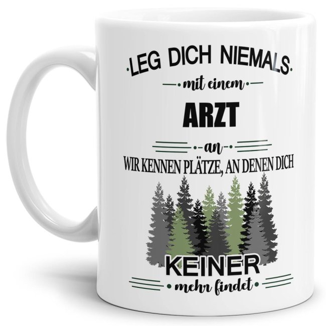 Ihr sucht das passende Geschenk für Kollegen oder Freunde? Dann seid ihr mit dieser Berufe-Tassen mit lustigem Spruch - Leg dich niemals mit einem...