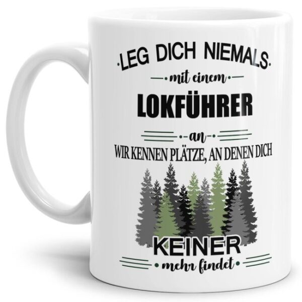 Ihr sucht das passende Geschenk für Kollegen oder Freunde? Dann seid ihr mit dieser Berufe-Tassen mit lustigem Spruch - Leg dich niemals mit einem...