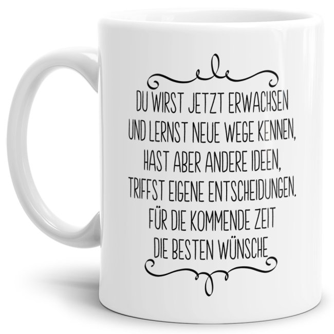 Keramiktasse mit Spruch zur Jugendweihe - eine persönliche und besondere Geschenkidee und tolle Erinnerung für jeden Jugendlichen an diesen...