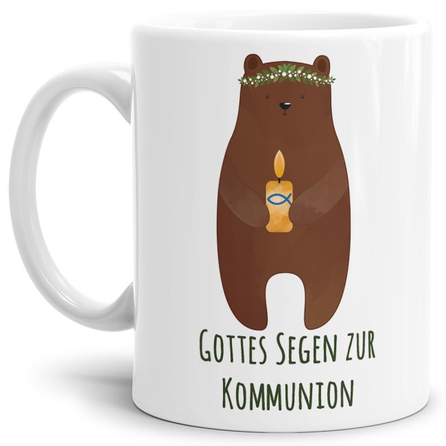 Keramiktasse mit Spruch zur Kommunion - eine persönliche und besondere Geschenkidee und tolle Erinnerung für jedes Kind an diesen bedeutsamen Tag...