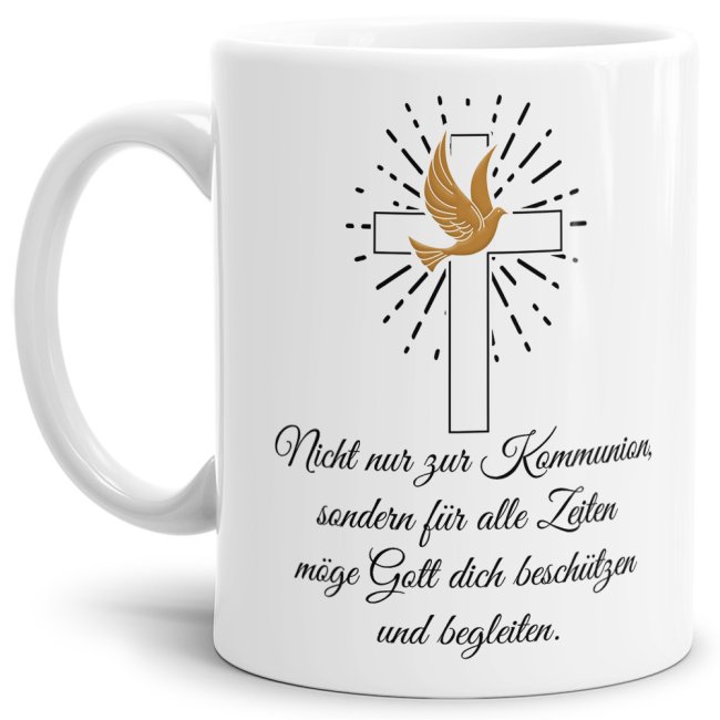 Keramiktasse mit Spruch zur Kommunion - eine persönliche und besondere Geschenkidee und tolle Erinnerung für jedes Kind an diesen bedeutsamen Tag...