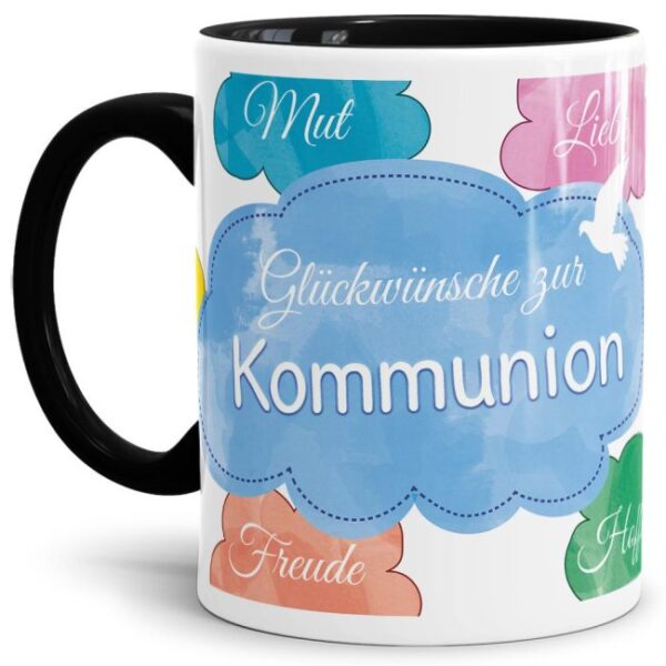 Keramiktasse mit Spruch zur Kommunion - eine persönliche und besondere Geschenkidee und tolle Erinnerung für jedes Kind an diesen bedeutsamen Tag...